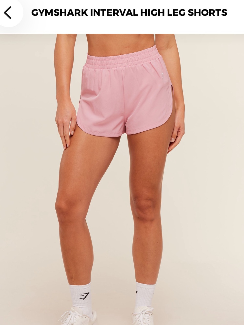 Gymshark pink interval high leg shorts